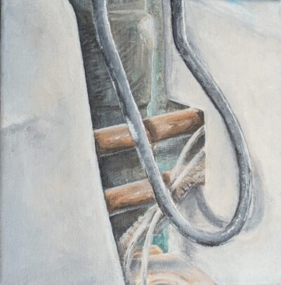 Acrylic |
Using mundane objects, such as an Air Conditioner unit, the artist looked for beauty in unlikely scenery. Both a study in form, as well as concept.